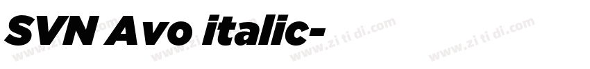 SVN Avo italic字体转换